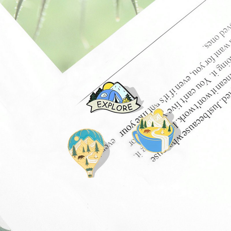 Camping Adventure Enamel Pins  - Outdoor Adventure Gifts recension och pris