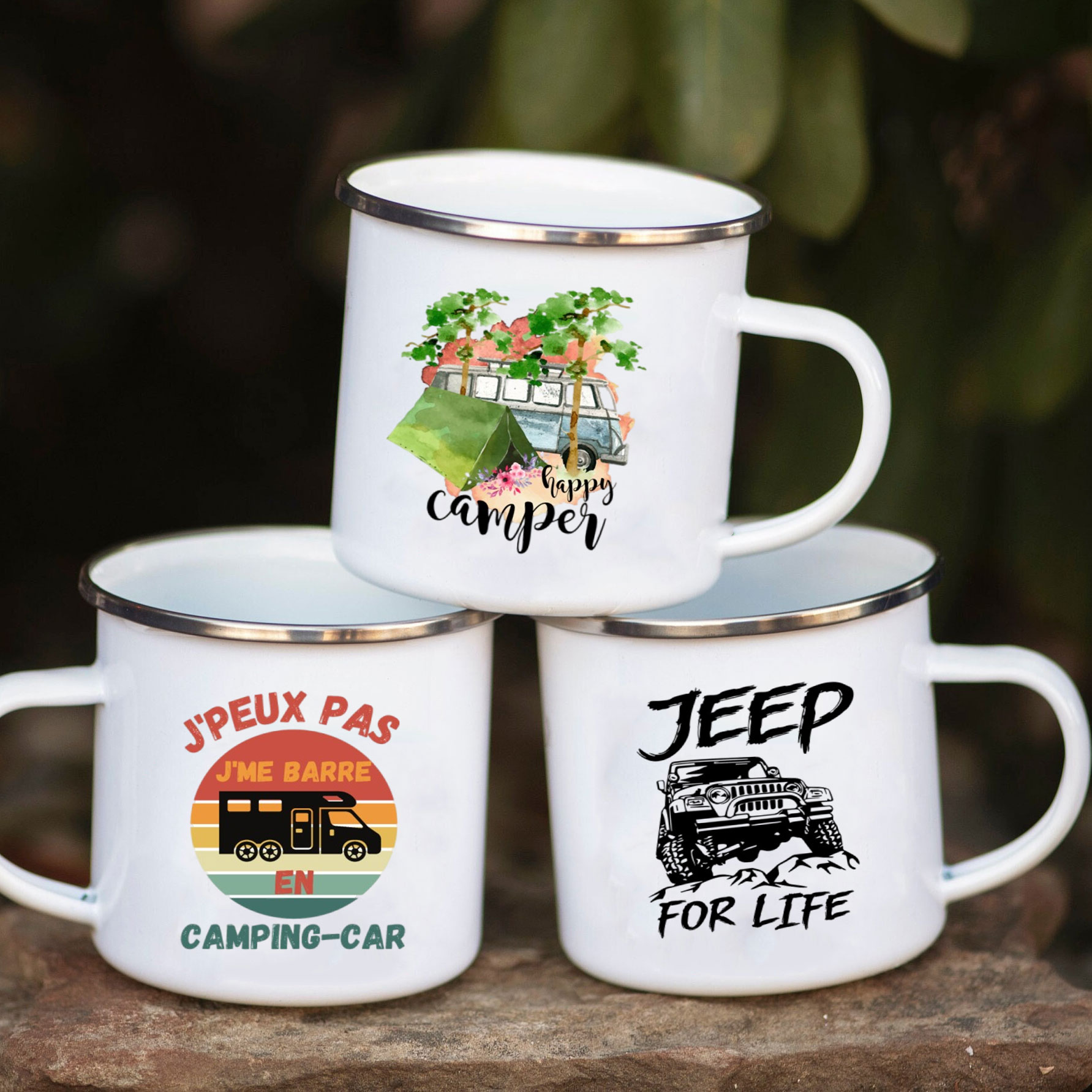 Camping Car Enamel Mug Adventu - Outdoor Adventure Gifts recension och pris